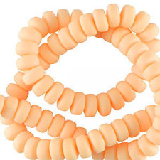 Polymer beads rondelle 7mm - Coral orange